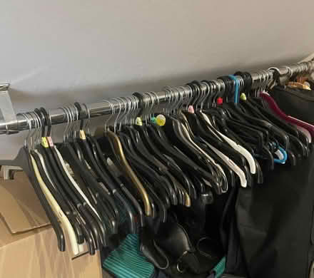 Photo of free Approximately 70 plastic coat hangers (Farnham Royal SL2) #1