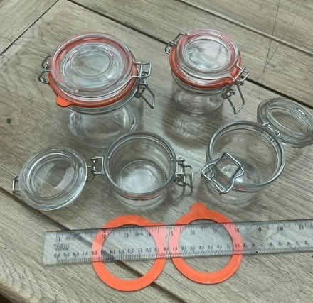 Photo of free 4 small Kilner style jars (Farnham Royal SL2) #2