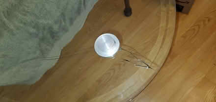 Photo of free Cracked oval glass top (Almaden) #2