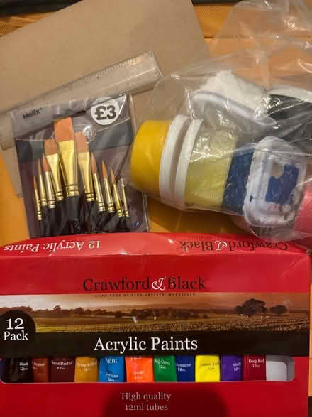 Photo of free Acrylic paint & Brushes (Whalley Range) #1