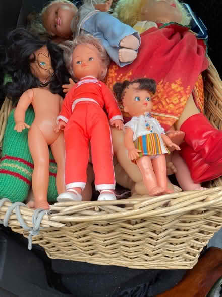 Photo of free Basket of vintage dolls (ST7) #2
