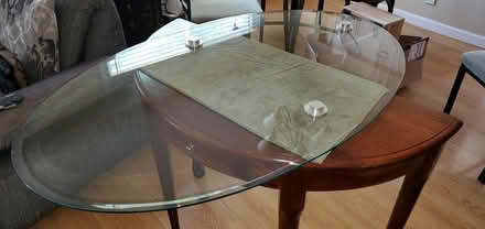 Photo of free Cracked oval glass top (Almaden) #1