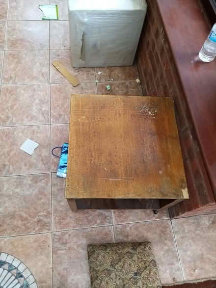 Photo of free Wooden wheeled coffee table (Wylde Green B72) #1