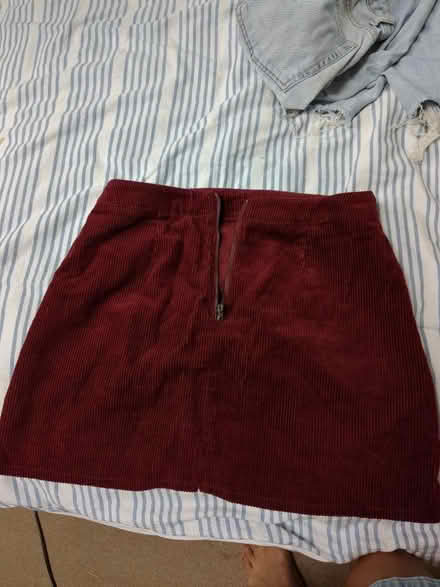 Photo of free Broken zip - corduroy red skirt (Upper clapton) #1