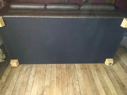 Photo of free Three-seater, dark brown leather sofa (Halstead CO9) #4