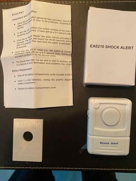 Photo of free Window/door Security Shock Alert/Alarm (Wheatley HX2) #1