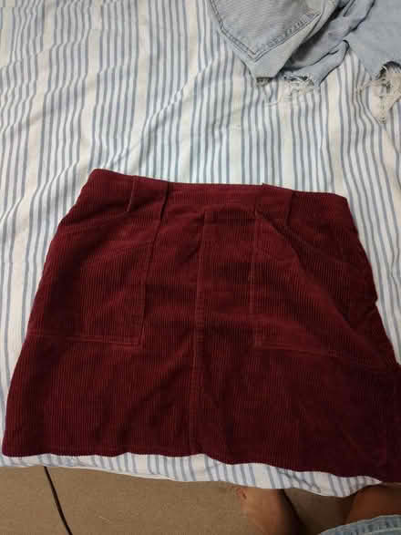 Photo of free Broken zip - corduroy red skirt (Upper clapton) #2