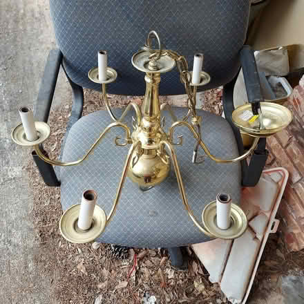 Photo of free Broken brass chandelier (Lawrenceville) #1