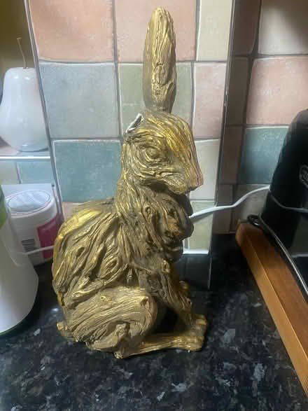 Photo of free Gold resin hare broken ear (Hillmorton CV22) #1