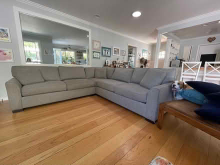 Photo of free Gray sectional sofa 110 x 110 (San Anselmo) #1
