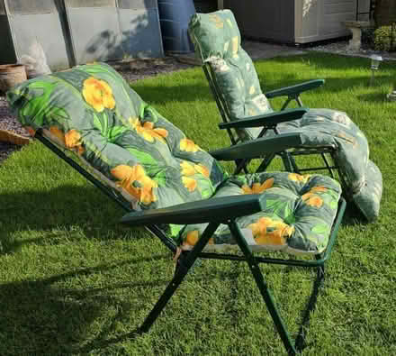 Photo of free Two Garden Chairs with Padded Cushions (Freshbrook SN5) #2