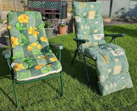 Photo of free Two Garden Chairs with Padded Cushions (Freshbrook SN5) #3