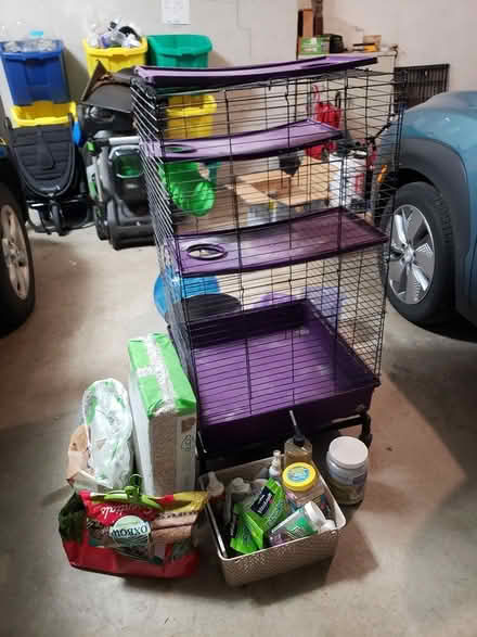 Photo of free Small animal cage and supplies (Lowell Rd) #3