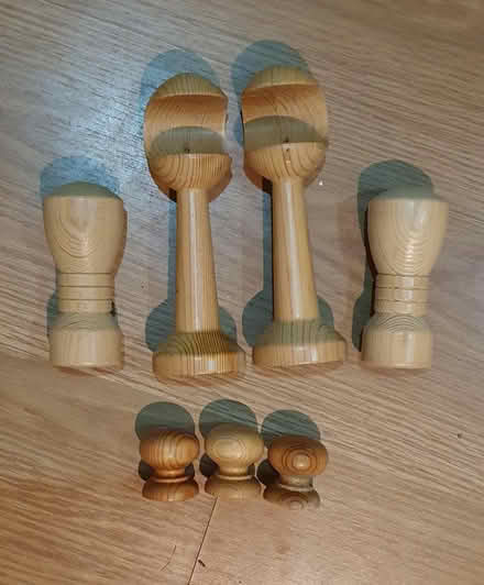 Photo of free Wooden curtain pole fixings & knobs (M20 Didsbury) #1