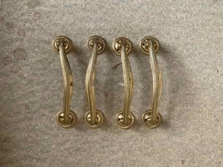 Photo of free Four brass door handles (Dufton CA16) #1