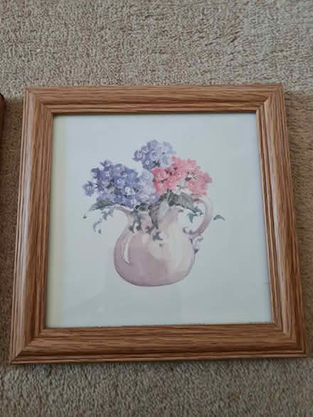 Photo of free Small framed flower paintings (Reigate, RH2 9) #3