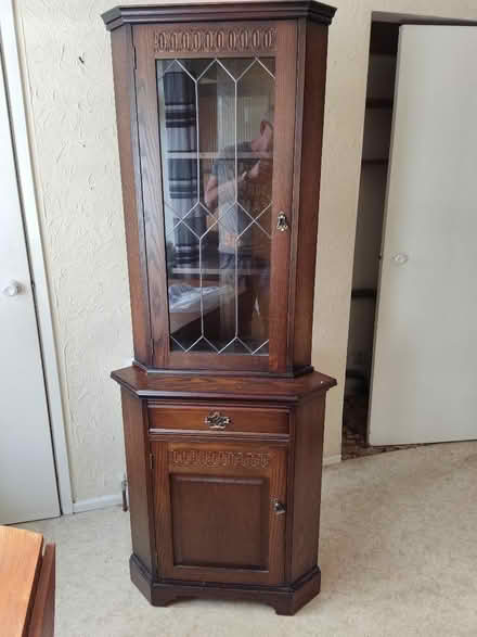 Photo of free Dark wood corner unit (Hainford NR10) #1