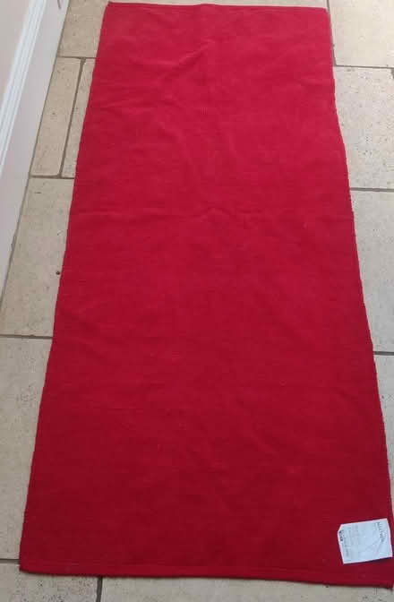 Photo of free Red cotton rug (Corston) #1