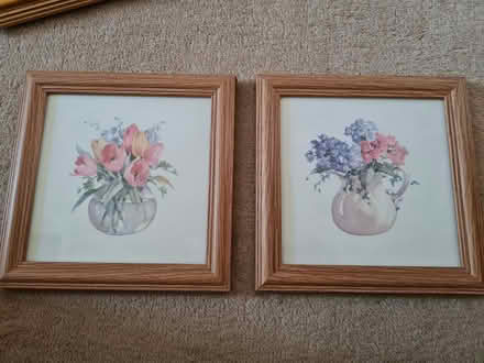 Photo of free Small framed flower paintings (Reigate, RH2 9) #1