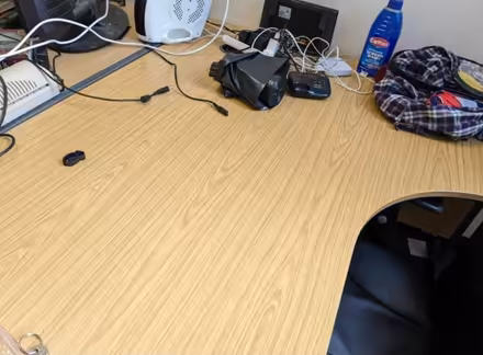 Photo of free Office desk and cabinet (Loughborough) #1