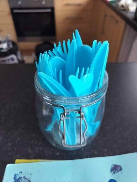 Photo of free New blue plastic cutlery (Larkfield, ME20) #1