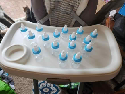 Photo of free 16 empty blue bottles- Party favors (Severn) #1
