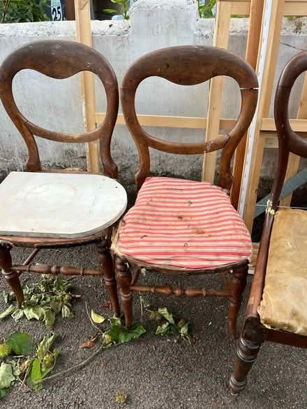 Photo of free Three chairs need upholstery (Leyton E10) #3