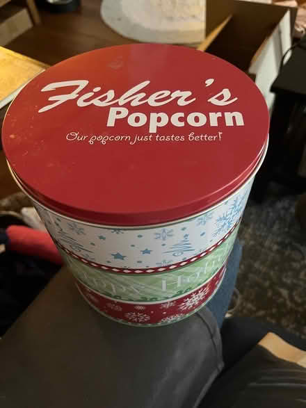 Photo of free Holiday popcorn tin (Adams Morgan) #1