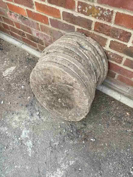Photo of free 8 x 45 cm round paving slabs (Shillingford Hill OX10) #1