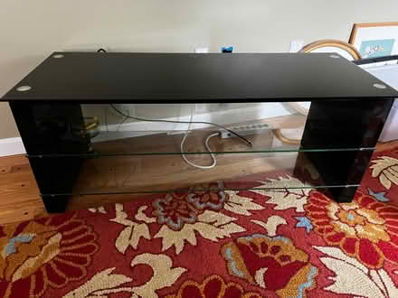 Photo of free Glass tv stand (Attleboro Falls) #1
