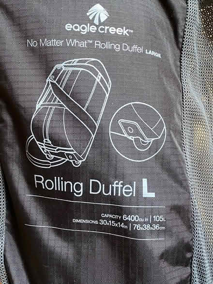 Photo of free Eagle Creek Rolling Duffel 105L (Ravenglass CA18) #2