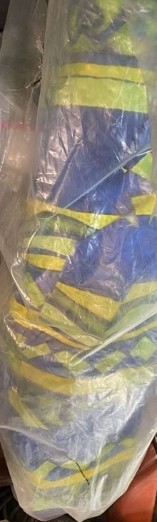 Photo of free Blue green yellow fabric roll (Wandsworth, SW18) #1