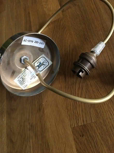 Photo of free Antique brass pendant light fitting (Hayling Island) #1