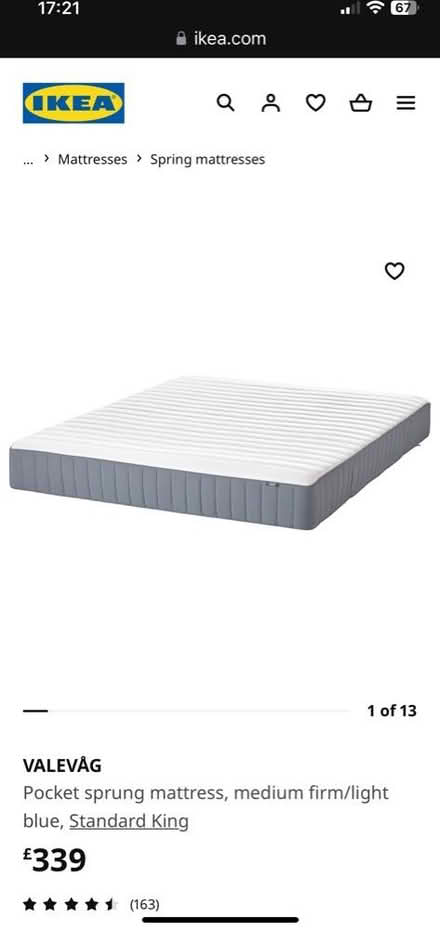 Photo of free Pocket Sprung King size mattress (Purley) #2