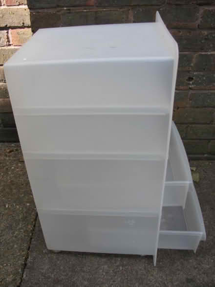 Photo of free Small Drawer Unit - Opaque white Plastic (Bewbush RH11) #2