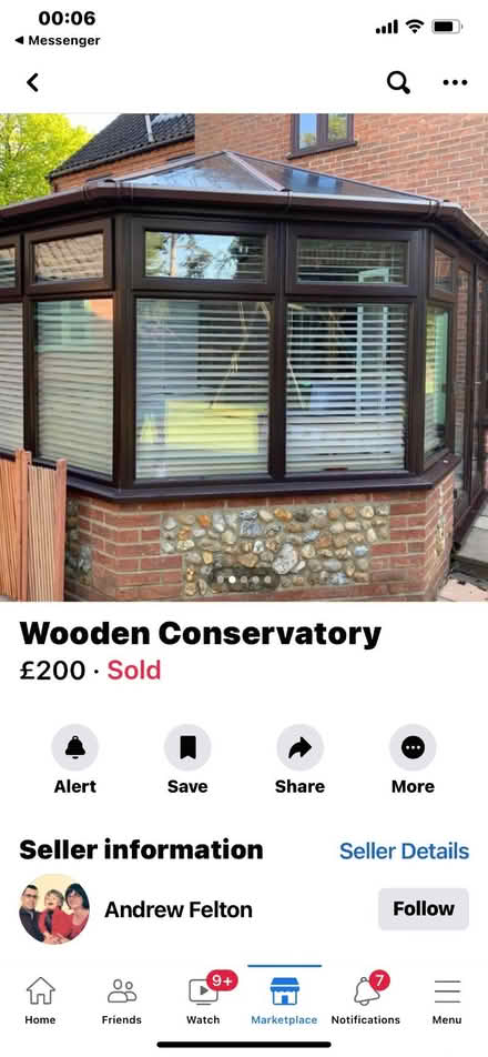 Photo of free Wooden Conservatory (Sedgeford PE36) #1