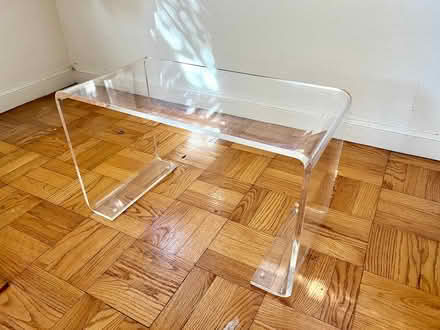 Photo of free clear acrylic table (Palo Alto near Hoover Park) #1