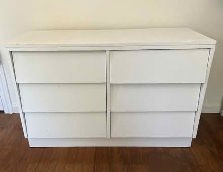 Photo of free white 6-drawer dresser, solid wood (Palo Alto near Hoover Park) #1