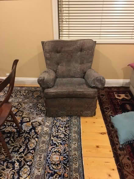 Photo of free sofa chair matching footstool (elsternwick) #1