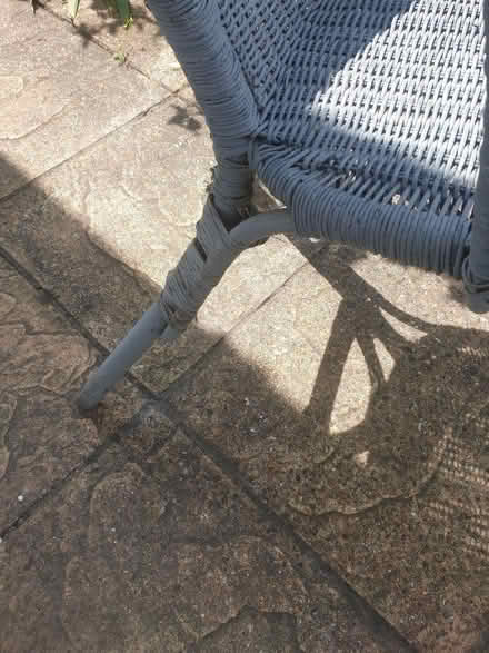Photo of free Wicker rattan chair bluegrey (Cooden TN39) #2