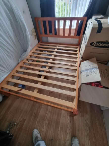 Photo of free Pine double bed frame (Hebburn NE31) #1