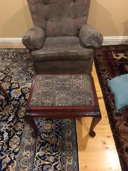 Photo of free sofa chair matching footstool (elsternwick) #2