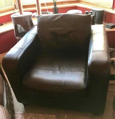 Photo of free Faux leather armchair (Millfield) #1