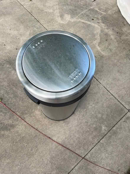 Photo of free Tall Stainless garbage can (Libertyville, IL) #3