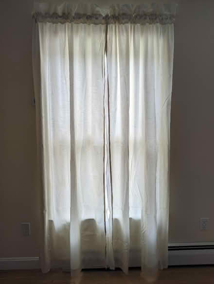 Photo of free 2x 80" ivory curtains (Barkhamsted) #1