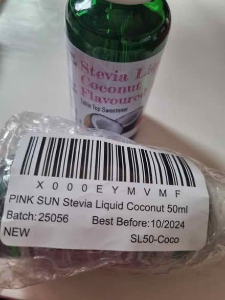 Photo of free Stevia Sweetener Liquid Drops - Coconut Flavour (Glenrothes KY7) #1