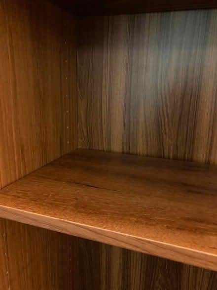 Photo of free Tall wood-veneer shelves (Grand Ave area) #2