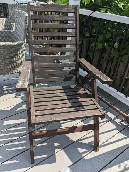 Photo of free 2 folding wood deck chairs (Petworth/Brightwood) #1