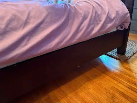 Photo of free Gorgeous dark wood queen bed frame (Koreatown) #3