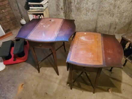 Photo of free 2 small mahogany tables (Woodland Knoles Homeowner Ass.) #1